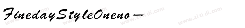 Fineday Style One no字体转换